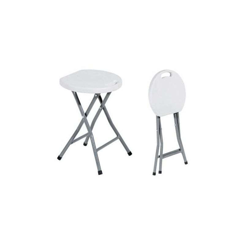 Tabouret pliant 'Catering' - Blanc, 33x30x45 cm