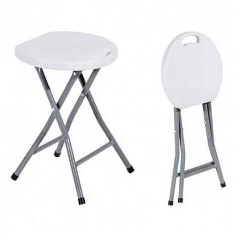 Tabouret pliant 'Catering' - Blanc, 33x30x45 cm