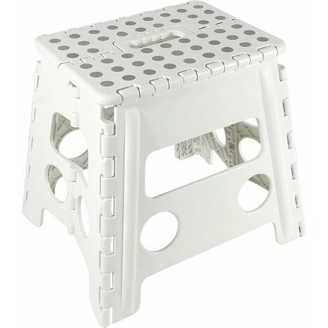 TABOURET PLIANT CLIC-CLAC BLANC HAUT
