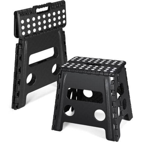 Tabouret pliant de 13 pouces (environ 33,0 cm), tabouret solide pour adultes et enfants, petit repose-pieds, marchepied léger pliable pour tout-petits, adapté pour cuisine et salle de bain, supporte j