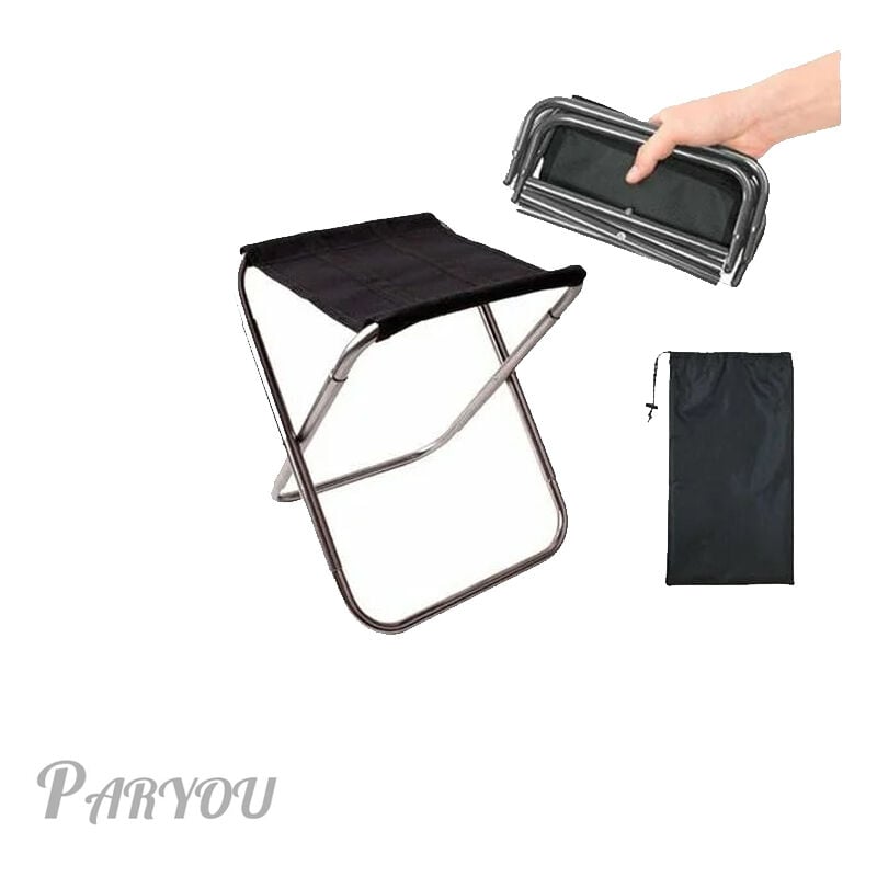Paryou - Tabouret pliant en alliage d'aluminium, chaise de camping extérieure portable ultra-légère, tabouret de barbecue, tabouret d'escalade,