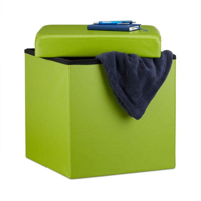 Tabouret pliant en cuir artificiel