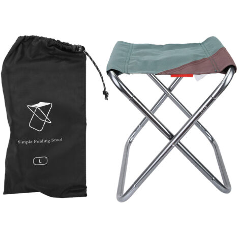 Tabouret pliant en toile Oxford portable pour camping, pique-nique, pêche, barbecue (vert foncé)