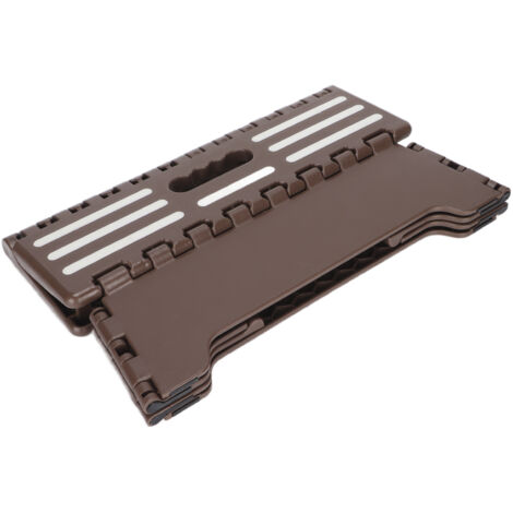 Tabouret pliant marron antidérapant, pratique et portable pour voiture, salle de bain et portes