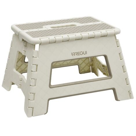 TABOURET PLIANT POLYVALENT CRÈME - 29X22X27CM