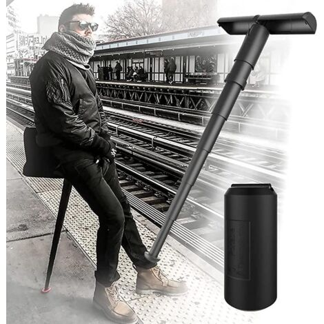 Tabouret pliant portable, capacité de charge maximale 200 kg, tabouret télescopique réglable en hauteur pour les activités de plein air, les voyages, les pique-niques, le jardinage, les barbecues