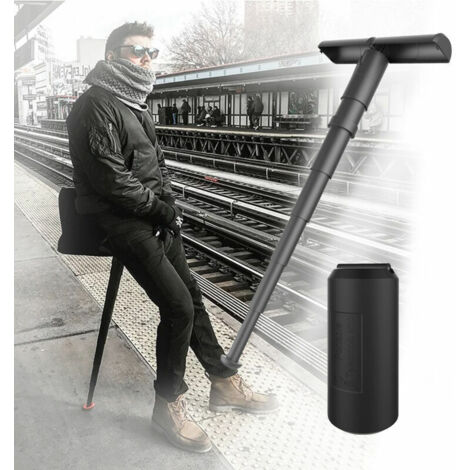 Tabouret pliant portable. Poids maximal supporté : 200 kg. Tabouret télescopique réglable en hauteur, idéal pour les activités de plein air, les voyages, les pique-niques, le jardinage, les barbecues,