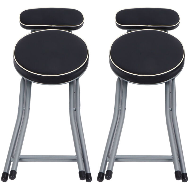 Ugreat - Tabouret pliant rembourré en pu, chaise pliante, paquet de 2