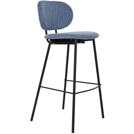 Tabouret Polyester Métal 50X46X101 75 Bleu