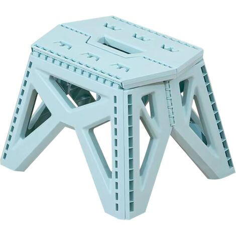 Tabouret portable pour enfants et adultes, solide et sûr, tabouret de camping pliable multifonctionnel avec poignée pour cuisine, salle de bain et jardin