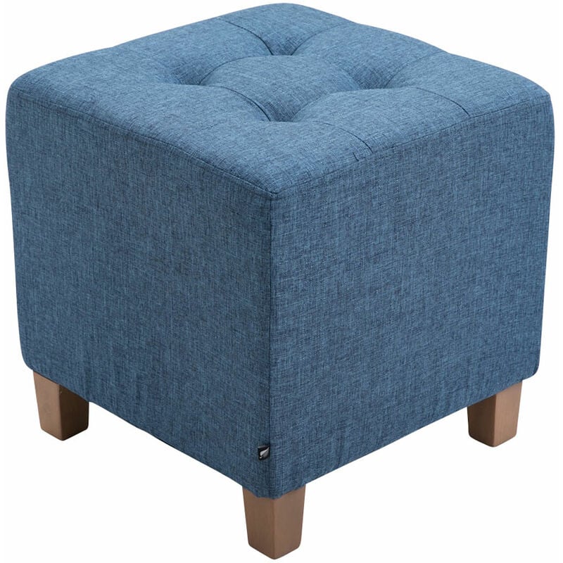 Salon rembourré des tabourets multifonctionnels en tissu et bois différentes couleurs Couleur : Bleu