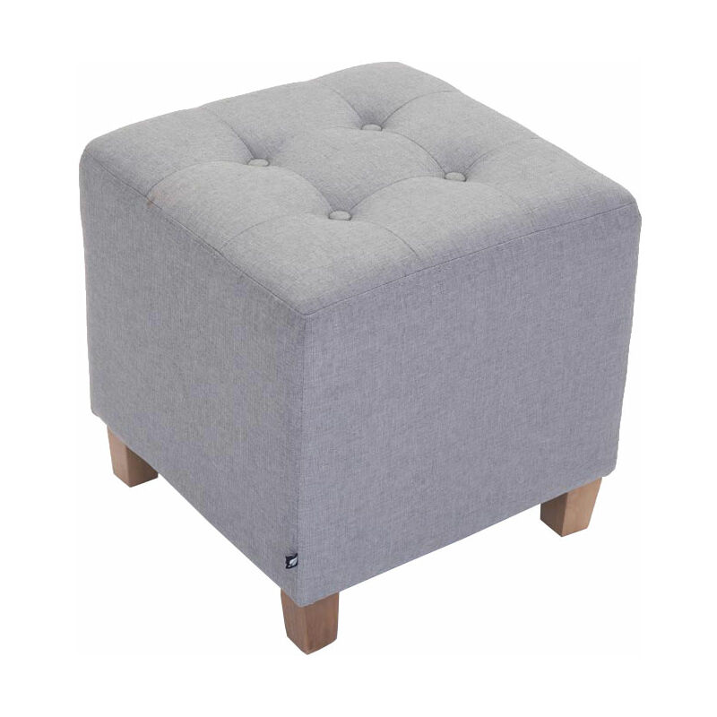 Salon rembourré des tabourets multifonctionnels en tissu et bois différentes couleurs Couleur : Gris clair