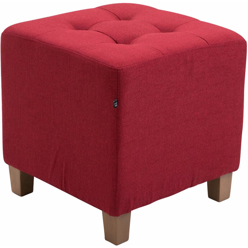 Salon rembourré des tabourets multifonctionnels en tissu et bois différentes couleurs Couleur : Rouge