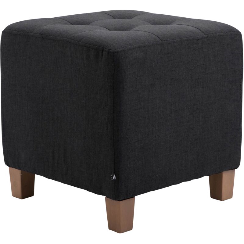 Salon rembourré des tabourets multifonctionnels en tissu et bois différentes couleurs Couleur : Noir