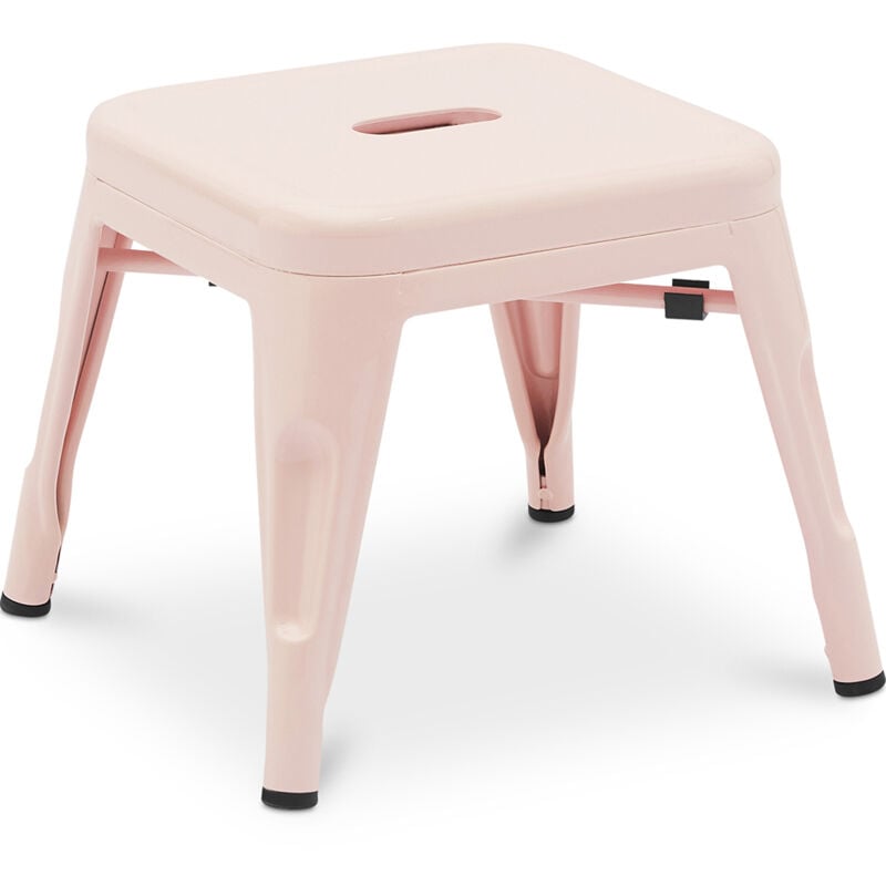 Privatefloor - Tabouret pour enfant Stylix Design industriel en Métal - Nouvelle édition Rose