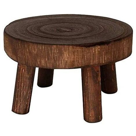 Tabouret pour pot de fleurs, tabouret rond en bois, support pour plantes, support robuste pour pot de fleurs