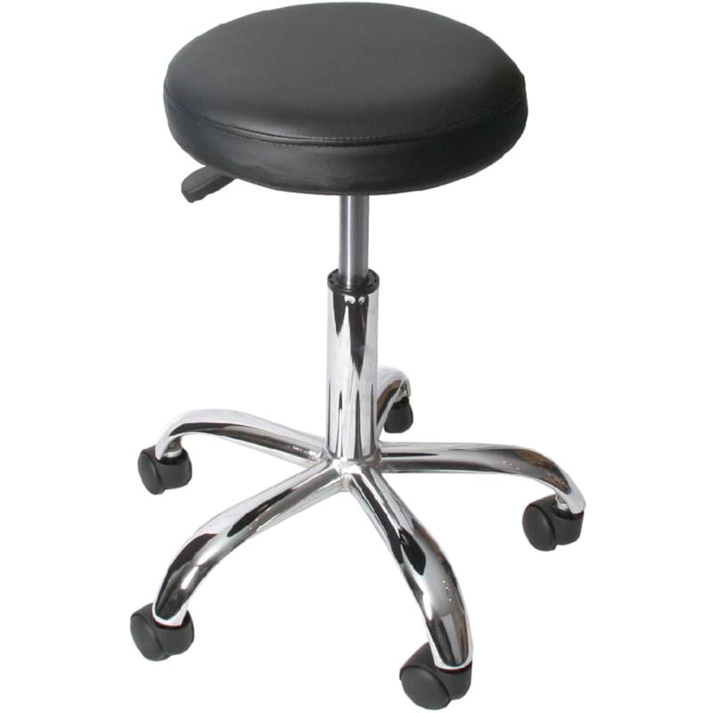 [JAMAIS UTILISÉ] Tabouret pour cabinet médical Windhoek, simili-cuir, noir
