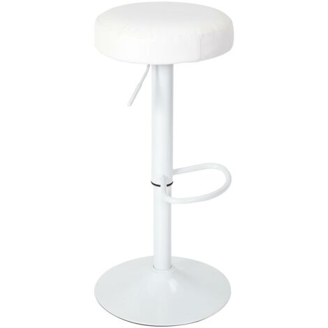 Tabouret réglable en hauteur Mumford, métal blanc