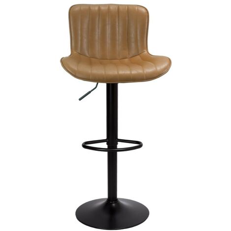 Tabouret réglable Snas taupe avec pied noir 45x55x90 cm
