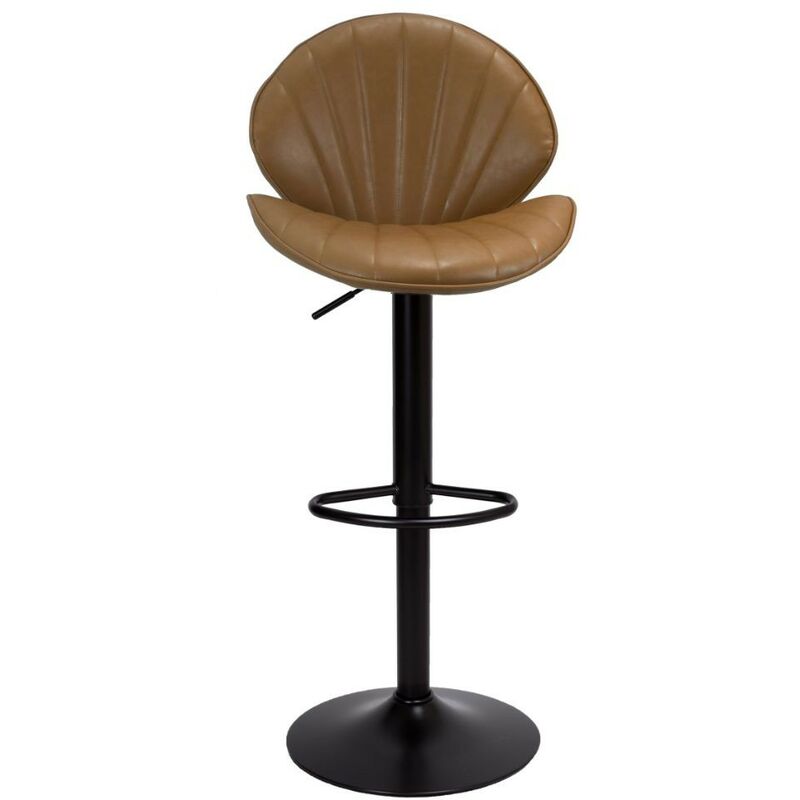 Tabouret réglable Tunn couleur taupe avec pied noir Design élégant pour votre espace
