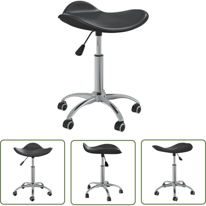 Tabouret réglable en hauteur et pivotant avec différentes couleurs Couleur : noir