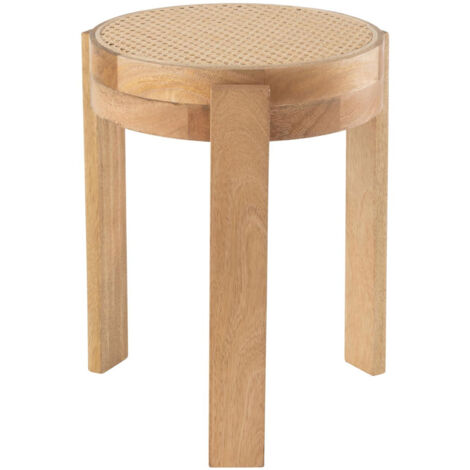 Tabouret rond 35x35x44 cm en manguier naturel
