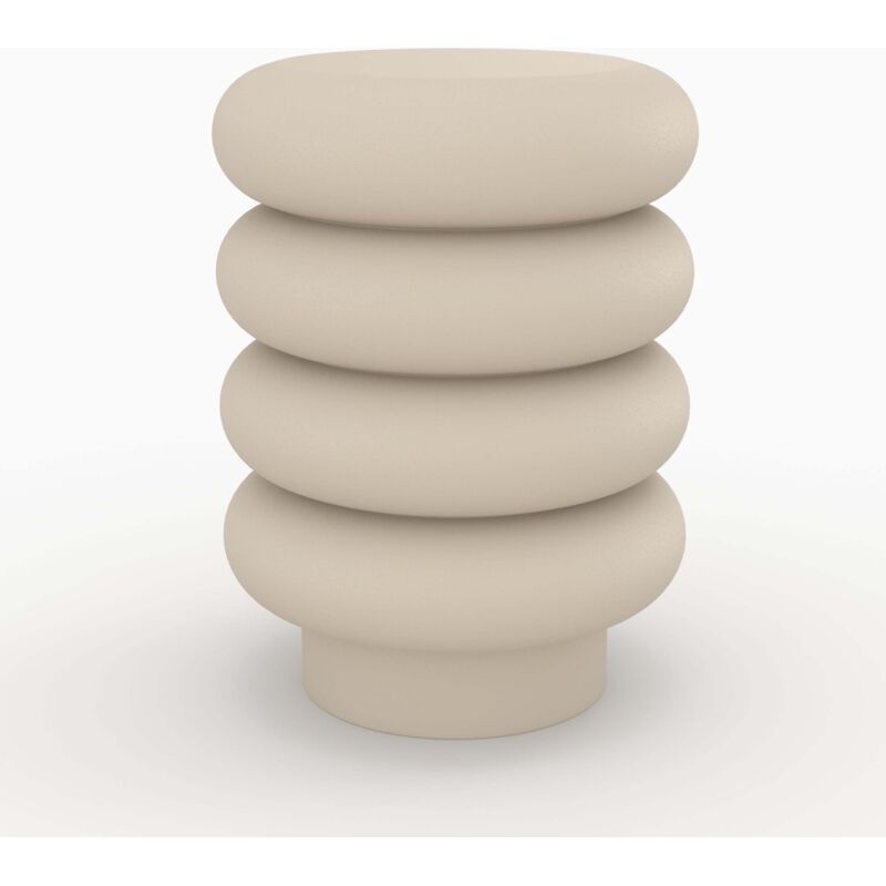 Tabouret rond en métal gris H41 cm - félicie