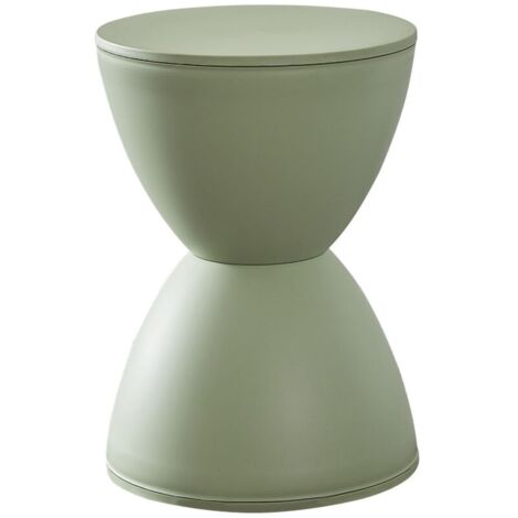 Tabouret rond en plastique épaissir coin rond fort portant petit tabouret moderne pour la maison verte