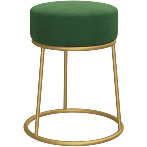 Tabouret rond Vert Velours CFW333684