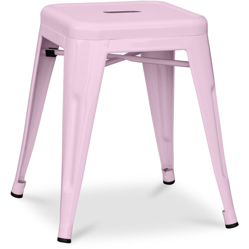 Privatefloor - Tabouret Design Industriel - 45cm - Nouvelle Edition - Stylix Rose pâle