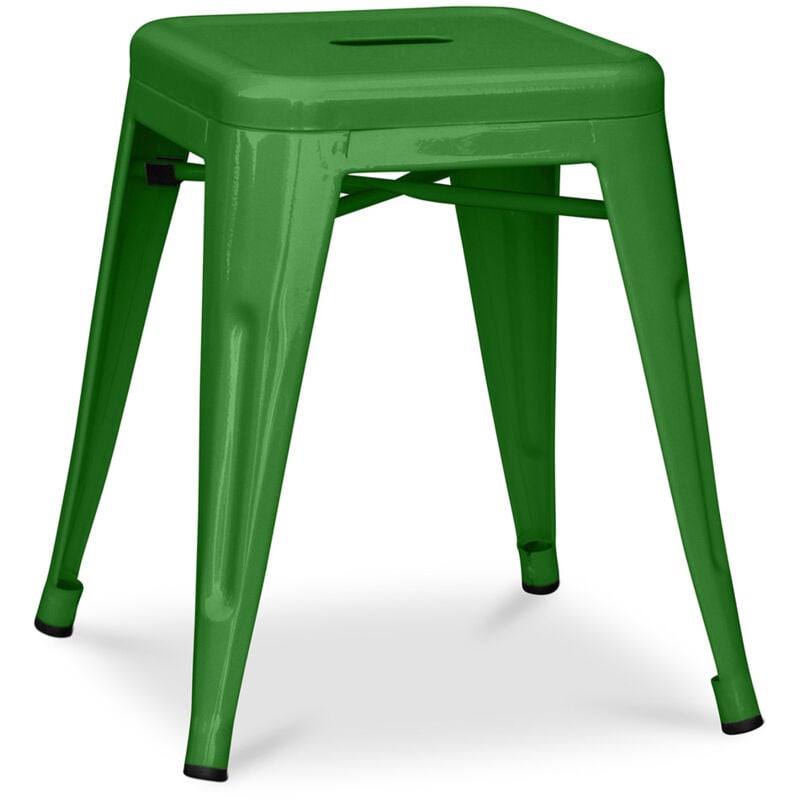 Privatefloor - Tabouret Design Industriel - 45cm - Nouvelle Edition - Stylix Vert