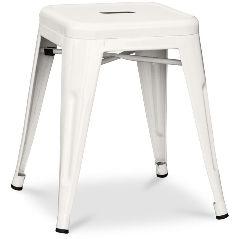 Privatefloor - Tabouret Design Industriel - 45cm - Nouvelle Edition - Stylix Crème