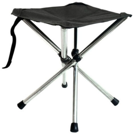 Tabouret télescopique pliant portable en acier inoxydable banc pliant extérieur camping plage petit tabouret pêche chaise pliante S 27.527.530cm une pièce