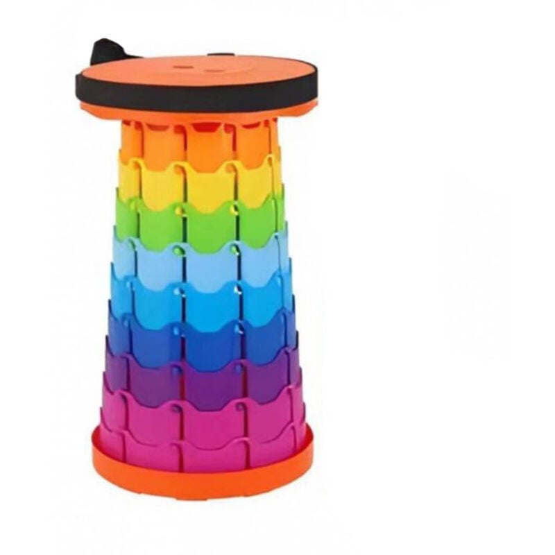 Tabouret télescopique portable, Tabouret Pliable en Plastique, Siege Pliant Portable Coloré