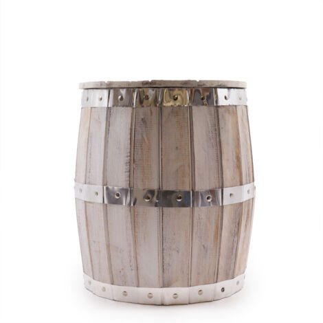 Tabouret Tonneau de Bière - Blanchi à la Chaux- Vendu par 1