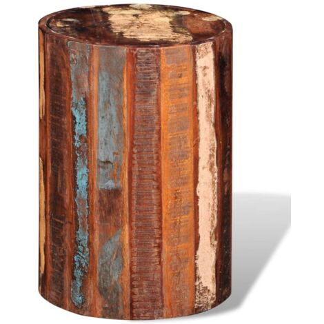 Tabouret，Repose-pied，Pouf Bois de récupération massif CFW486755