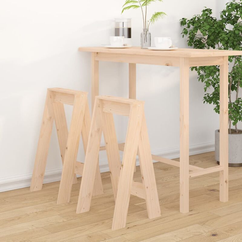 Vidaxl - Tabourets lot de 2 40x40x75 cm bois massif de pin