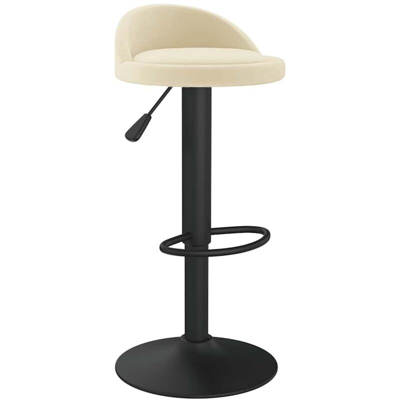Vidaxl - Tabouret de bar Crème Velours