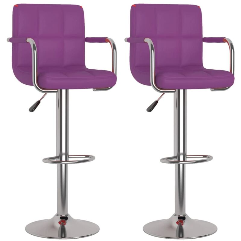 Sgabelli Da Bar 2 Pz Viola In Similpelle Vidaxl