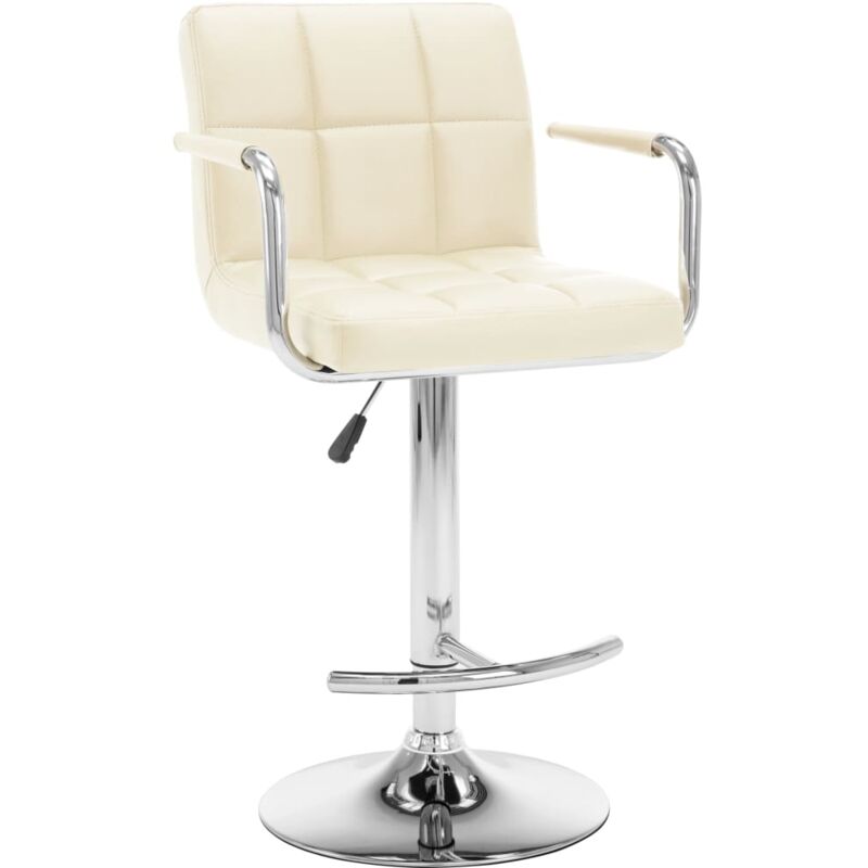 Vidaxl - Tabourets de bar lot de 2 crème similicuir