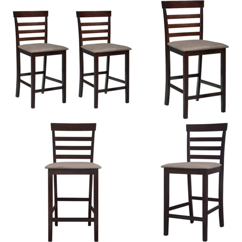 Vidaxl - Tabourets de bar 2 pcs Marron Tissu - Chaises De Bar - Tabourets De Bar - Meubles De Salle à Manger - Design Rustique - Chaises Confortables