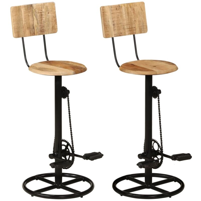 Vidaxl - Tabourets de bar lot de 2 bois massif de manguier