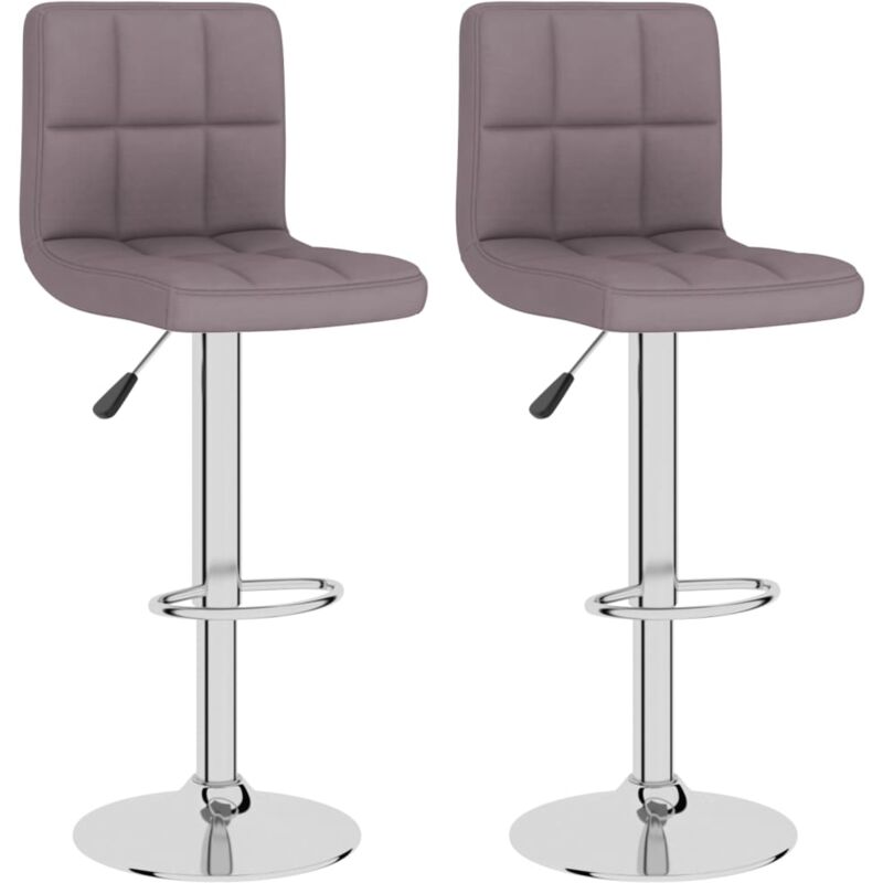 Vidaxl - Tabourets de bar lot de 2 taupe tissu
