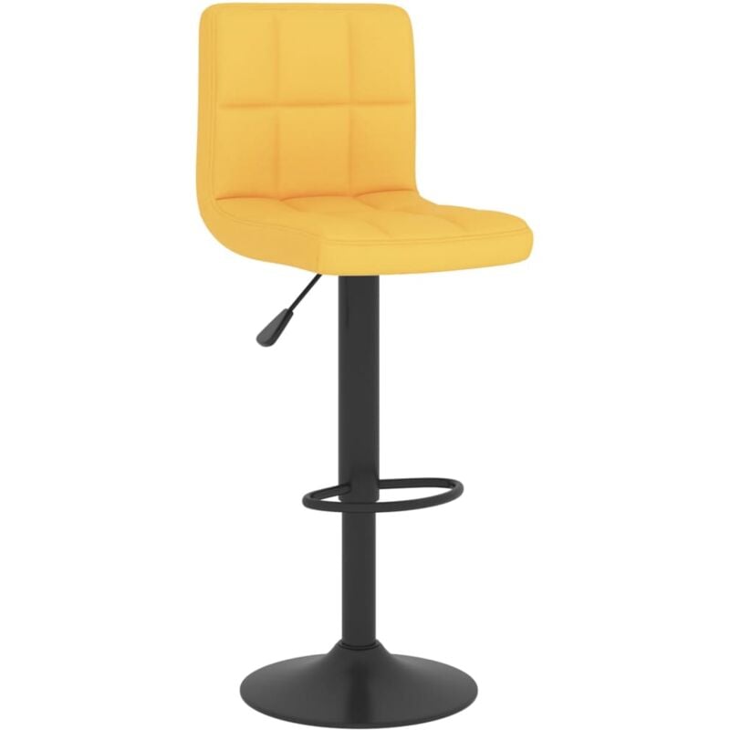 Vidaxl - Tabouret de bar Jaune moutarde Tissu