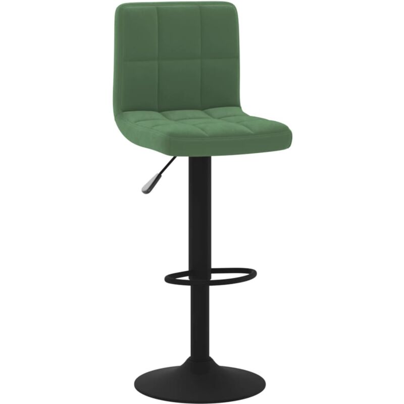 Tabouret de bar Vert foncé Velours vidaXL