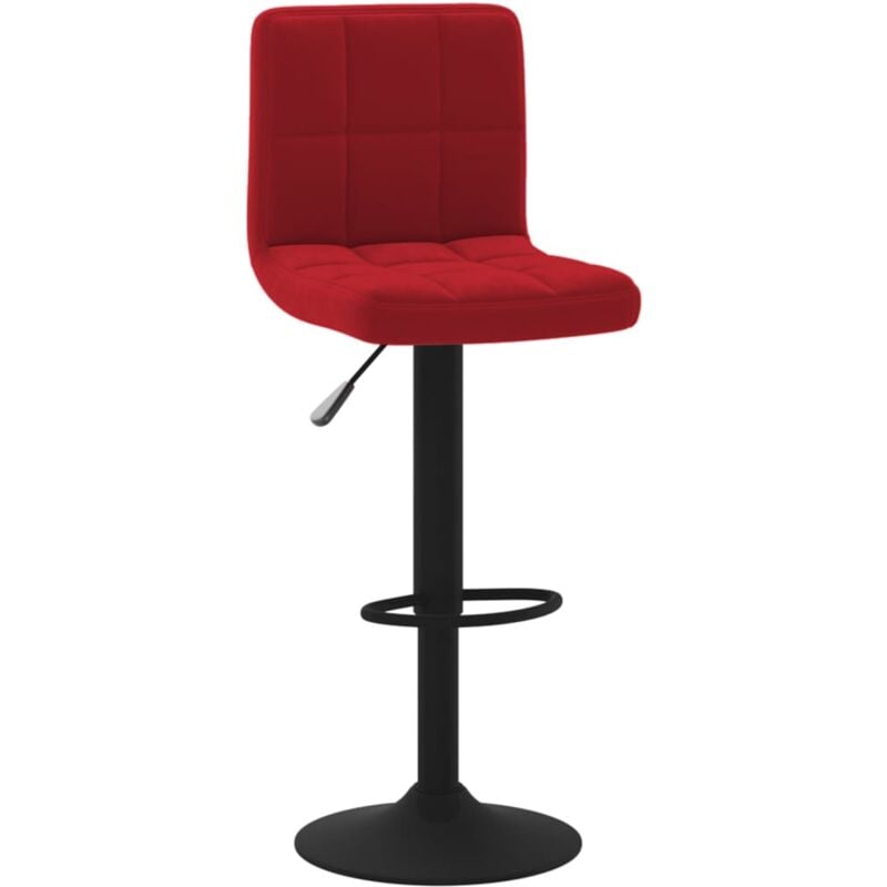 Vidaxl - Tabouret de bar Rouge bordeaux Velours