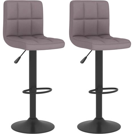 Tabourets de bar 2 pcs Taupe Tissu