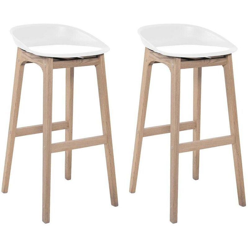 Mob-in - Lot de tabourets de bar en bois 65cm riva