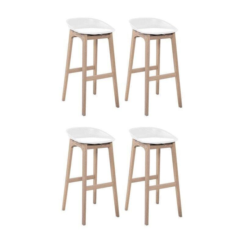 Mob-in - Lot de tabourets de bar en bois 65cm riva