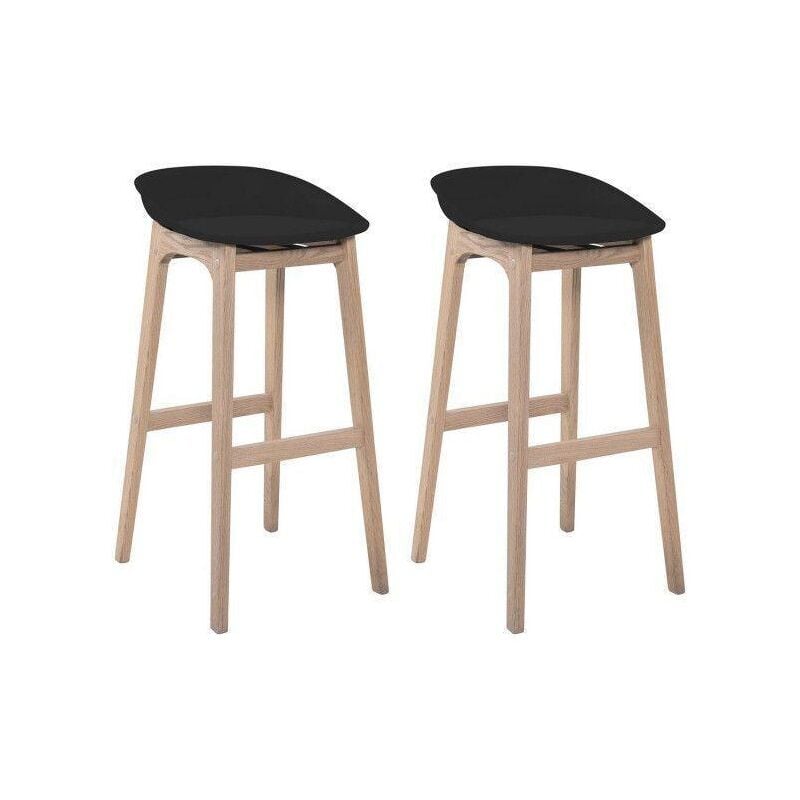 Mob-in - Lot de tabourets de bar en bois 65cm riva